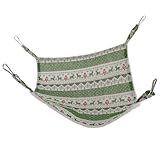 SEWACC Warm Cotton Hamster Hammock 35x35cm Hanging Bed Small Pet Resting Nest Green for Cage Use