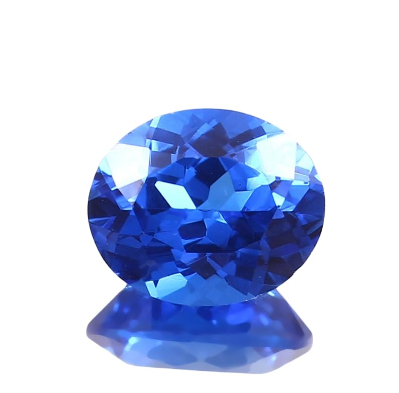 Saphir bleu naturel 10 x 12 mm pour remplacer une pierre ou réparer un collier