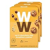 WW Oat & Chocolate Chip Breakfast Cookies - 3 SmartPoints, Nut Free - 3 Boxes (15 Count Total) - Weight Watchers Reimagined