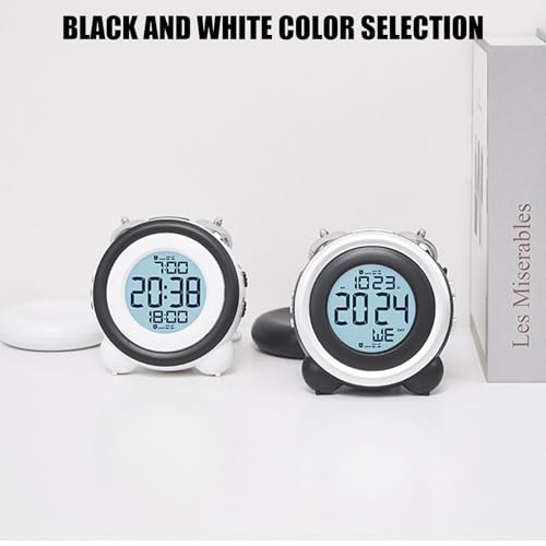 Reloj despertador antisueño profundo con alertas vibratorias y alarmas programables 8