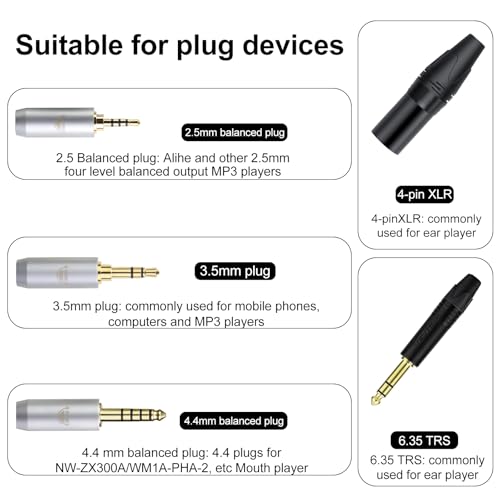 Image of okcsc 0.78 2 PIN Replacement Upgrade Silver Plated IEM Cable for K&Z ED16 ZSA ES4 ZSR ZST ZS10 ZS5 ZS6 ZS3 ES3 ED12, 8 Core OFC Audio Cable 2 PIN Connector with 3.5mm Plug 4 Feet Length