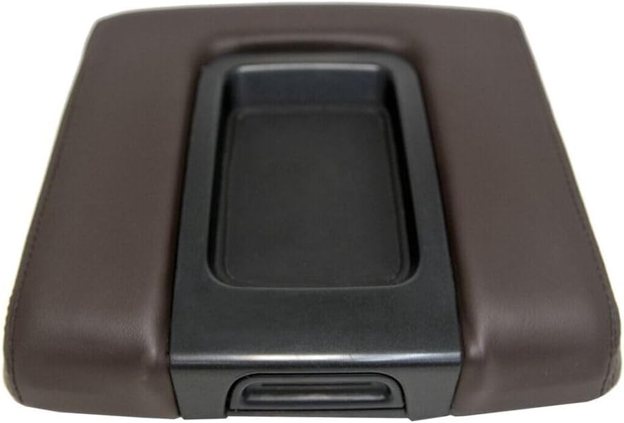 MANCHE Console Lid Armrest Leather Cover Cocoa Front Center for Chevy for Tahoe 2014-2019 1pc Brown-Stitching Vinyl CLALCFCT2C