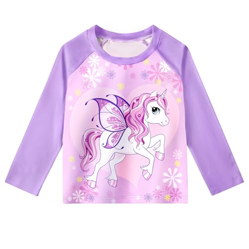 Image of Girls Kids Rash Guard Sets 3 Pieces Tankini Bathing Suit Swimwear Long Sleeves Swimsuit for 3-8 Years