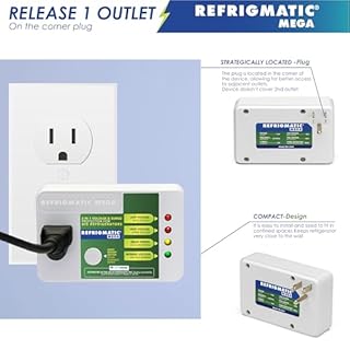 Refrigmatic MEGA, 2 in 1 Electronic Voltage & Surge Protector for Two Door Refrigerators 27 cu. ft. or More - 1005J