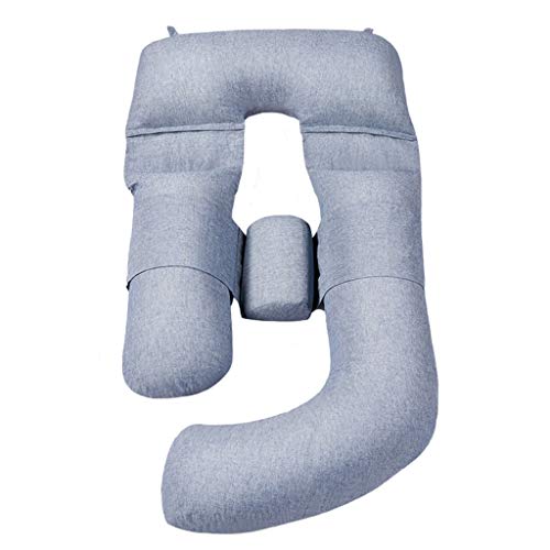 TEmkin Almohada para el Cuerpo Almohada para Dormir de Lado para el Embarazo, Almohada de Soporte Corporal Multifuncional de tamaño Ajustable para Dormir (Azul)
