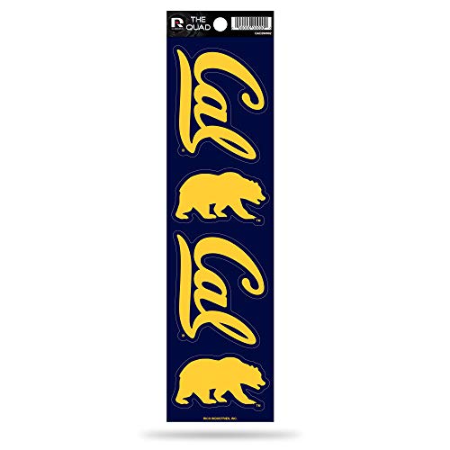Rico Industries NCAA California Golden Bears Die Cut 4-Piece The Quad Sticker Sheet