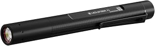 Ledlenser P4 LED Taschenlampe, 180 Lumen, 90m Zoom Fokus, IP54 wasserfest, 23h Laufzeit leichte Taschenlampe klein, Mini Taschenlampe mit Clip für Werkstatt, Garage, Inspektion, Notfall