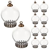 GRIRIW Mini Bottiglie di Vetro 10 Pezzi Tappo in Metallo e Sughero, Perfette per Decorazioni Fai da Te e Bomboniere, Facili da Trasportare per Viaggi
