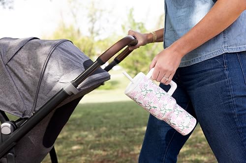 Image of Simple Modern Mother's Day 40 oz Trek Tumbler with Handle and Straw Lid | Cup Holder Friendly Insulated Stainless Steel Travel Mug | Spring Blossom