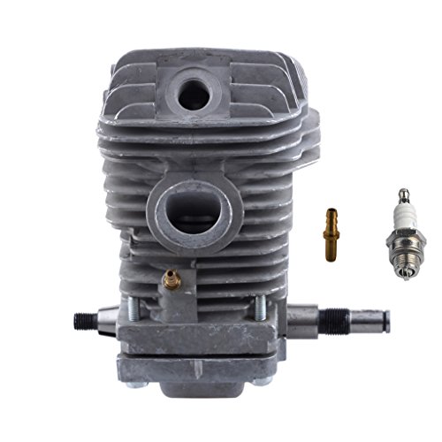 Hipa 42.5mm Cylinder Assembly with Spark Plug Replacement Crankcase Connector for STIHL 023