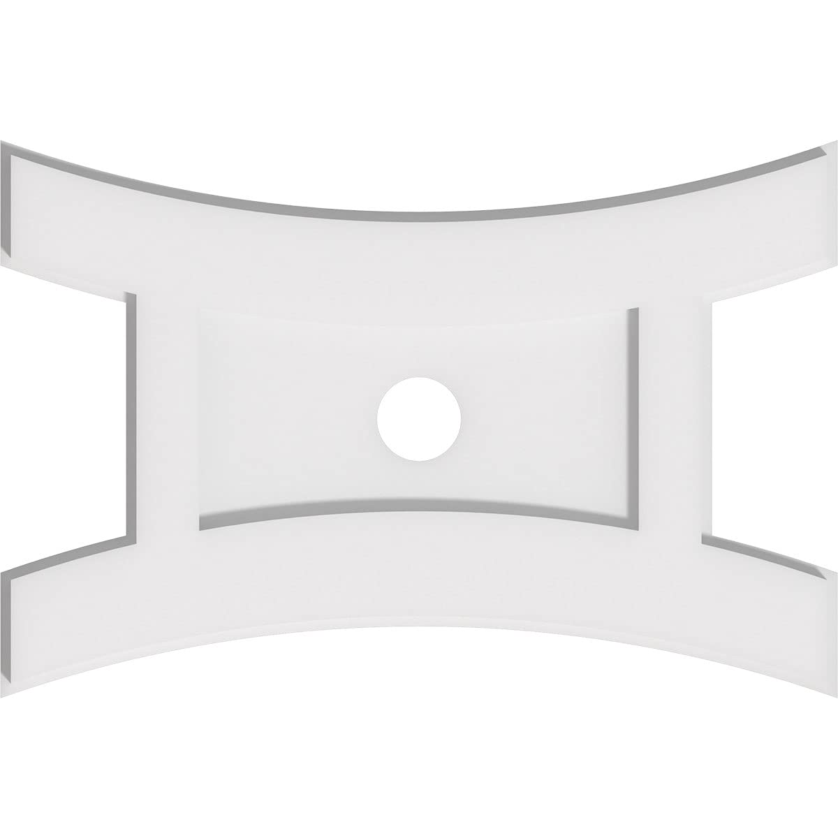 Medallón de techo CMP10X6HN blanco florón decorativo moldura polímero para ventilador