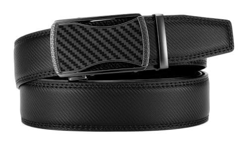 Image of CHAOREN Leather Ratchet Belt men 1 3 /8 inch | For Dress Pants - Micro Adjustable Belt Fit Everywhere
