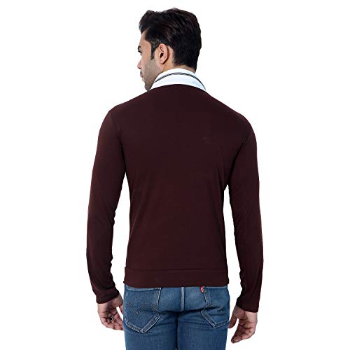 Image of Black Collection Men's Plain Slim Fit Full Sleeve T-Shirt
