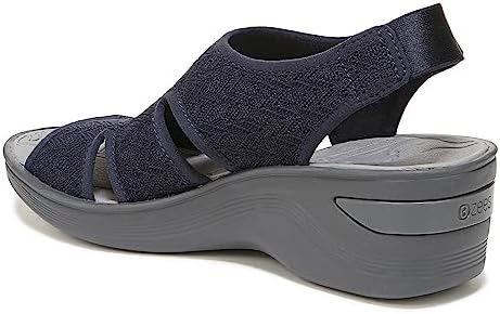 BZees Womens Daytona Slip-On Wedge Sandal Navy Blazer 9 M | Image 4