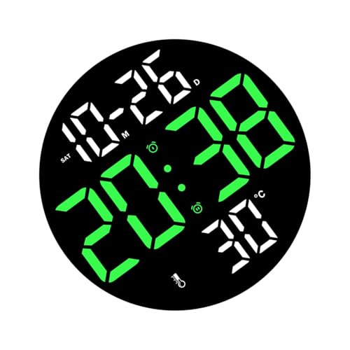 Horloge murale numérique LED grand écran réglable par télécommande - 8