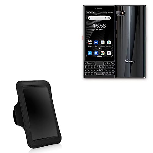 BoxWave Case Compatible with Unihertz Titan Slim - Sports Armband, Adjustable Armband for Workout and Running for Unihertz Titan Slim, Unihertz Titan Slim | Atom L - Jet Black