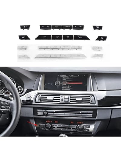 Temperature Adjustment Knob Air Conditioning AC Control Switch Button Climate Control HVAC (1 Set in Silver)