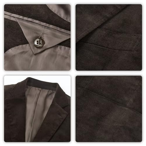 Mens Blazer Peak Lapel Suit Jacket Tweed Herringbone Sports Jackets for Men Slim Fit Business Casual Sports Coat3