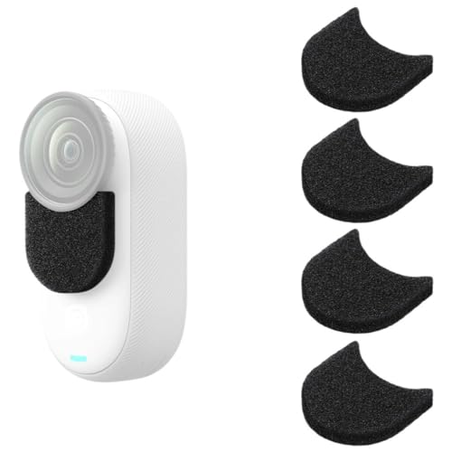 Zhixteu 4PCS Micro Bonnette Anti-Vent pour Insta360 GO 3S/GO 3, Caméra Sportive Kit Audio en Cotton Coupe-Vent Housse de Protection en