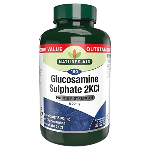 Natures Aid 1500mg Glucosamine Sulphate 2KCL - Pack of 180 Tablets