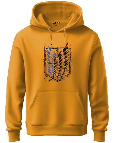 Image of ADRO Men's Fleece Attack On Titan Hooded Printed Hoodies