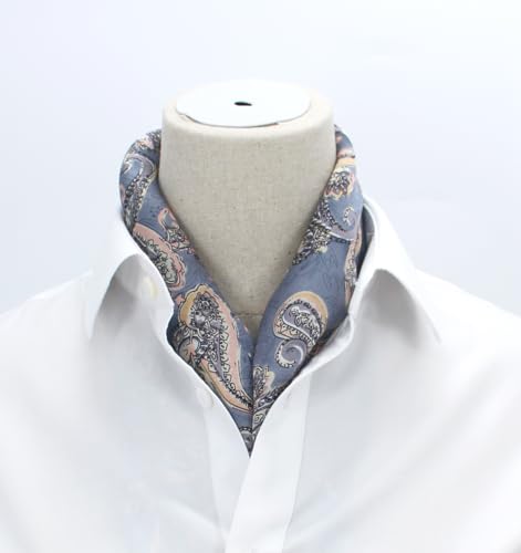 Andantino 100% Silk Oblong Scarf For Men 61 Inch*10.2 Inch Double-Sided Thin Long Shawls For Head And Neck With Gift Packed thumb #3