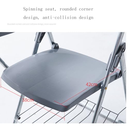 Chaise formation pliable bleue avec table et filet de rangement - 5