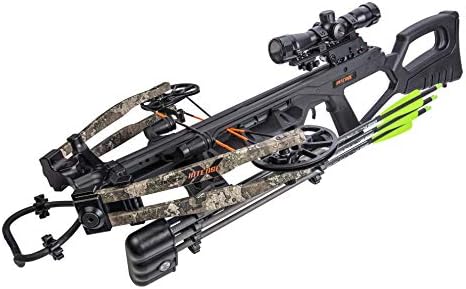 BearX Intense Ready to Shoot Crossbow Package with Scope, Quiver, Bolts, Cocking Rope, and Wax, Strata Finish, One Size (AC03A2AA185), 1 Count