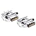 Coppia di cuscinetti a pedale per bicicletta in lega di alluminio piatto / piattaforma per MTB Mountain Road Bike BMX a ingranaggi fissi (argento)