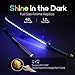 RENGENG Light Up Muichiro Sword, 40 Inches Rechargeable Plastic Anime Replica with Belt & Stand, Original Texture Anime Sword