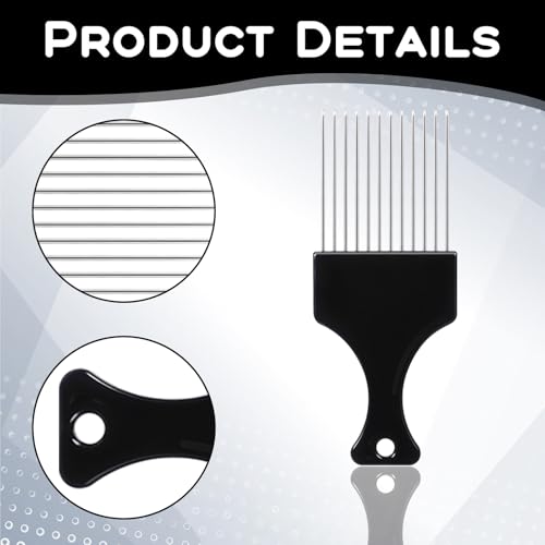 Set 4 Peines Metal para Cabello Afro y Rizado miniatura 3