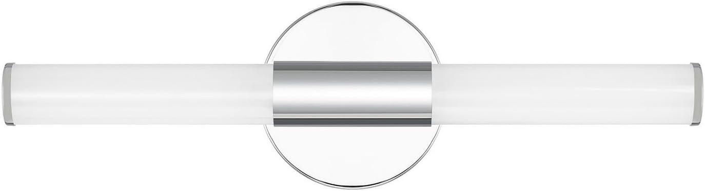 Savoy Lighting Assets 8-9999-18-CH Connor Mini Tube Bathroom Vanity Wall Light, Integrated LED 20 Watt, 5" H x 18" W, Chrome