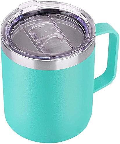 Amazon 保温保冷マグカップ 二重構造 真空断熱マグ ステンレス マグカップ 蓋付き ブルー 400ml Huajing 水筒 マグボトル 通販