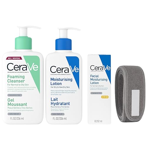 Skincare Set – Contains CeraVe Foaming Cleanser 236 ml, CeraVe Mo...