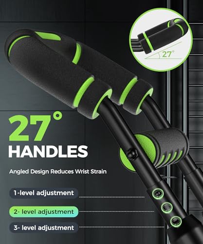 Twister Arm Trainer, Adjustable 5 Resistance Levels (40-130 lbs) Chest & Arm Workout Equipment for Men & Women, Ergonomic Home Gym Strength Trainer with Anti-Slip Handles & Carry Bag (Green&Black)