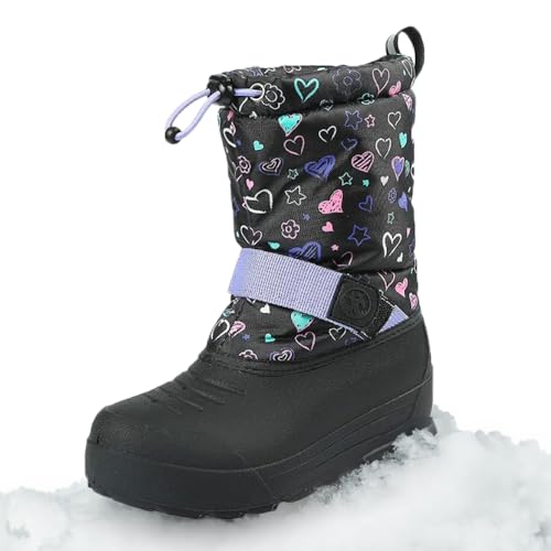 Image of Northside Frosty Insulated Winter Snow Boots for Girls and Boys with Rugged, Water Resistant Nylon Upper, Quick-Drying Lining, Removable EVA Insole, and Durable TPR Outsole
