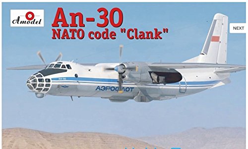 Antonov An-30 'Clank' Soviet aerial cartography aircraft 1/72 Amodel 72103