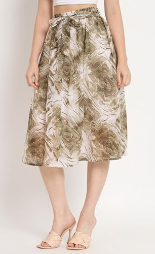 Image of NUEVOSDAMAS Women Floral Printed Midi Skirt