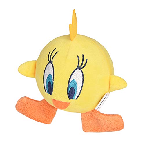 Looney Tunes For Pets Yellow Tweety Bird Ball Body Plush Dog Toy For All Dogs | Squeaky Toy For Dogs Chew Toy | Tweety Bird Character Soft Plush Stuffed Dog Toy #TOP1