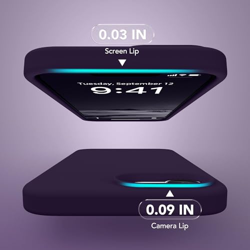 Image of Magnetic for iPhone 17e /iPhone 16e Case, Compatible with MagSafe, [Soft Anti-Scratch Microfiber Lining] Slim Silicone Shockproof Protective Phone Case for iPhone 17e /16e 6.1 inch, Deep Purple