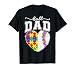 Ball Dad Papa Autism Awareness Day Baseball Heart Puzzles T-Shirt