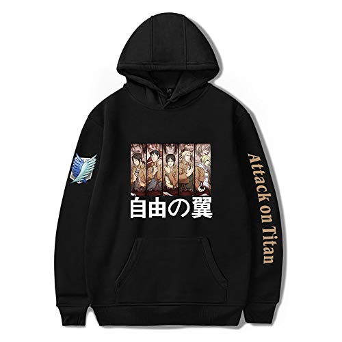 Anime Attack On Titan Sudadera con capucha para mujer Hombre, Shingeki no Kyojin Scouting Legion Sudaderas con capucha impresas en 3D Sudaderas con capucha casuales de manga larga con bolsillo Cover