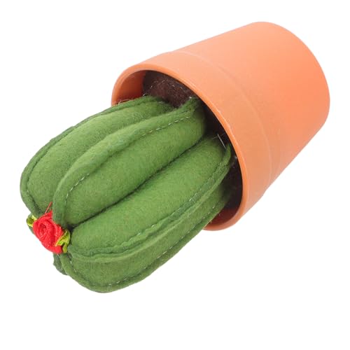 iplusmile Porte-Épingles Cactus Décoratif en Tissu Non Tissé Olive Verte Coussin à Aiguilles pour Couture et Quilting Organisateur Pratique Pot Plastique Accessoire Loisirs Créatifs