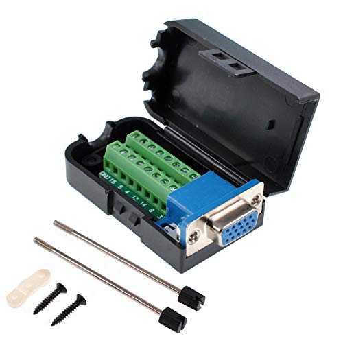 Oiyagai DB15 3 + 9 D Sub VGA Hembra 3Row 15Pin Conector Adaptador Tornillo Terminal Breakout Junta sin Soldadura