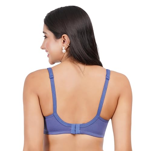Image of Non Padded Bra in B, C and D Cup for Women - Made of Pure Cotton Full Coverage Over Size Non Wired Pushup Soft Cup for T-Shirt Saree Dress Sports Garment for Daily Use Everyday