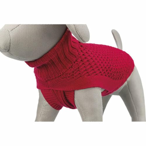 Pull pour chien Trixie rouge S en maille extensible confortable - 5