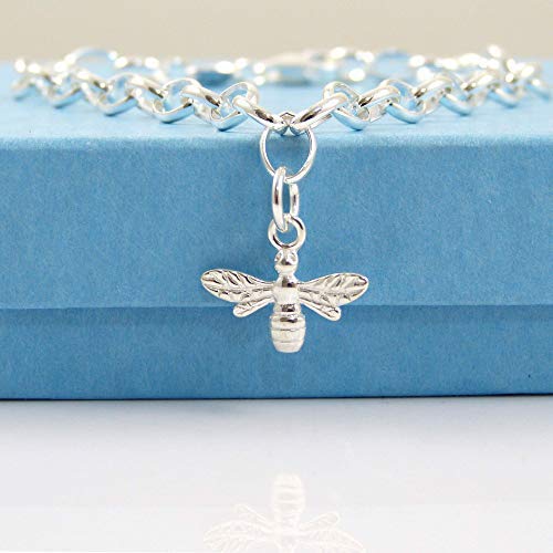 Silver Bee Bracelet Gift for Friend Sterling Silver Bracelet Gift Boxed Handmade Gift Ready to Ship