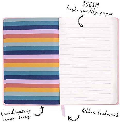 Pukka Pad, Carpe Diem Soft Cover Journal - College Ruled Notebook - 8.38 x 5.25 Inches, Ballerina Pink