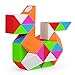 Produktbild Mamowla Magic Snake Knobelspiele für Erwachsene Kinder Speed Cube 3D IQ Spielzeug Zauberwürfel 48 Blöcke Knobelspiele Vistoso Magische Schlange Spielzeug for Kindertag Geburtstag