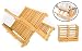 ADORN HOME BAMBOO CUTLERY, PLATE & UTENSIL DRYING DISH RACK, DETACHABLE UTENSIL HOLDER, FOLDABLE DISH RACK DESIGN| 2 ADDITIONAL BOTTOM CUP RACKS | 16 PLATE SLOTS